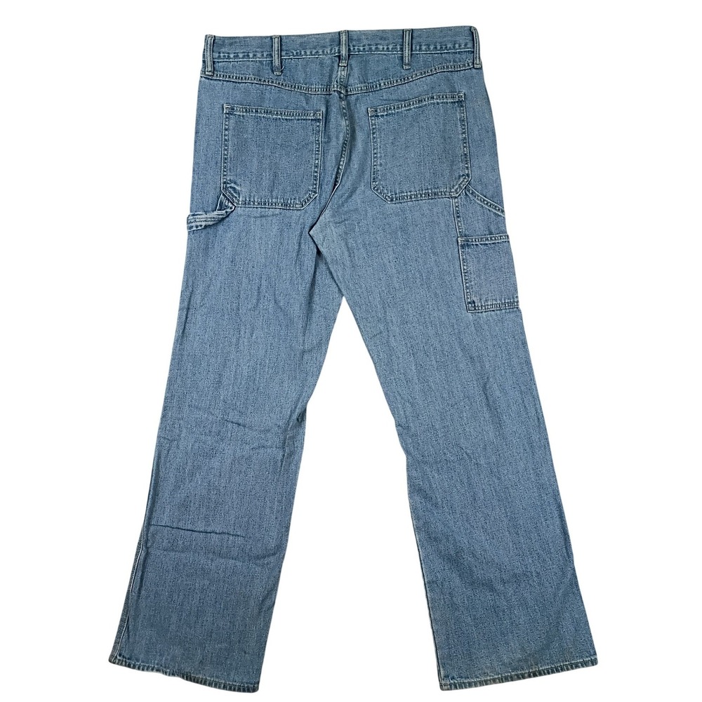 Old Navy Loose Painter Jeans Mens 36x34 Light Wash Wide Denim Utility Workwear